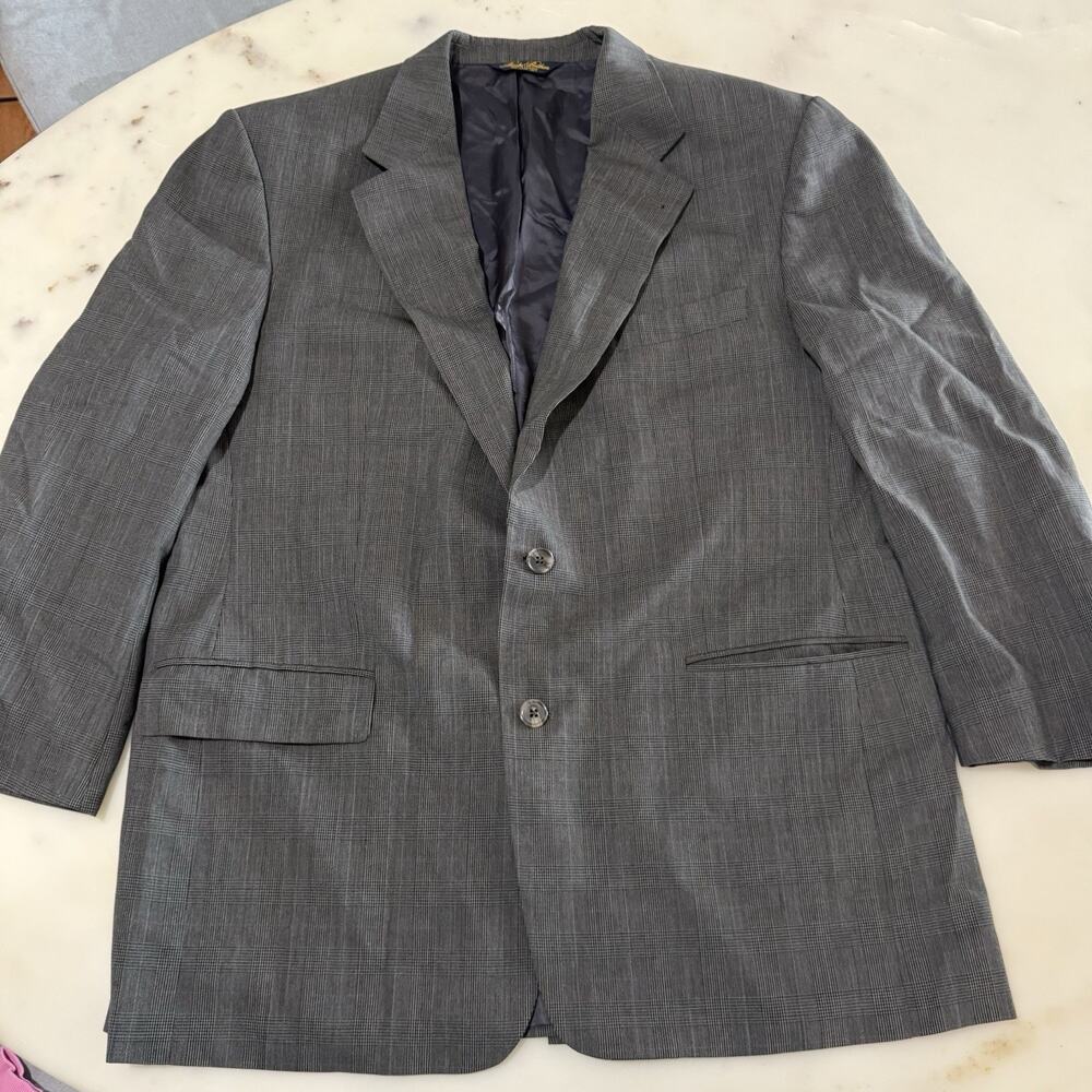 Vintage Brooks Brothers Union Tag Wool Tailored Men’s Suit Made In Canada Gray
